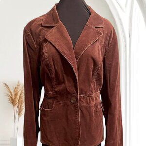 Women Plus Size Cordoroy Blazer